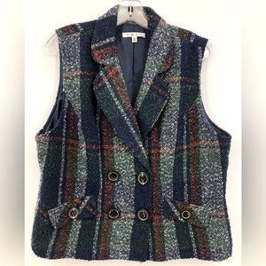 XL Cabi Plaid Button Vest